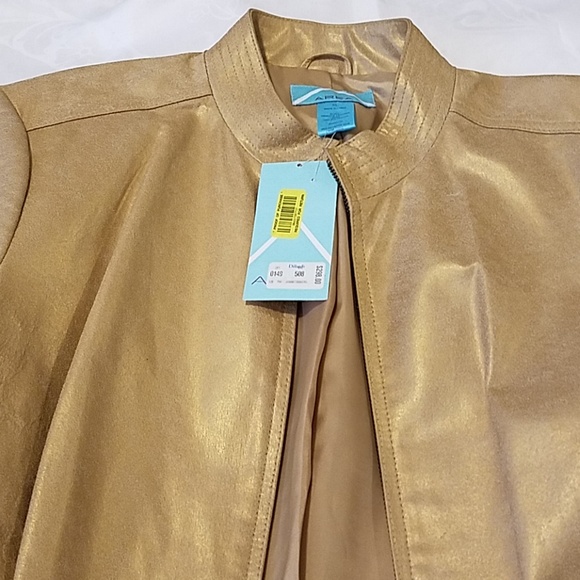 NWT Gorgeous Area Leather Jacket - Picture 3 of 6
